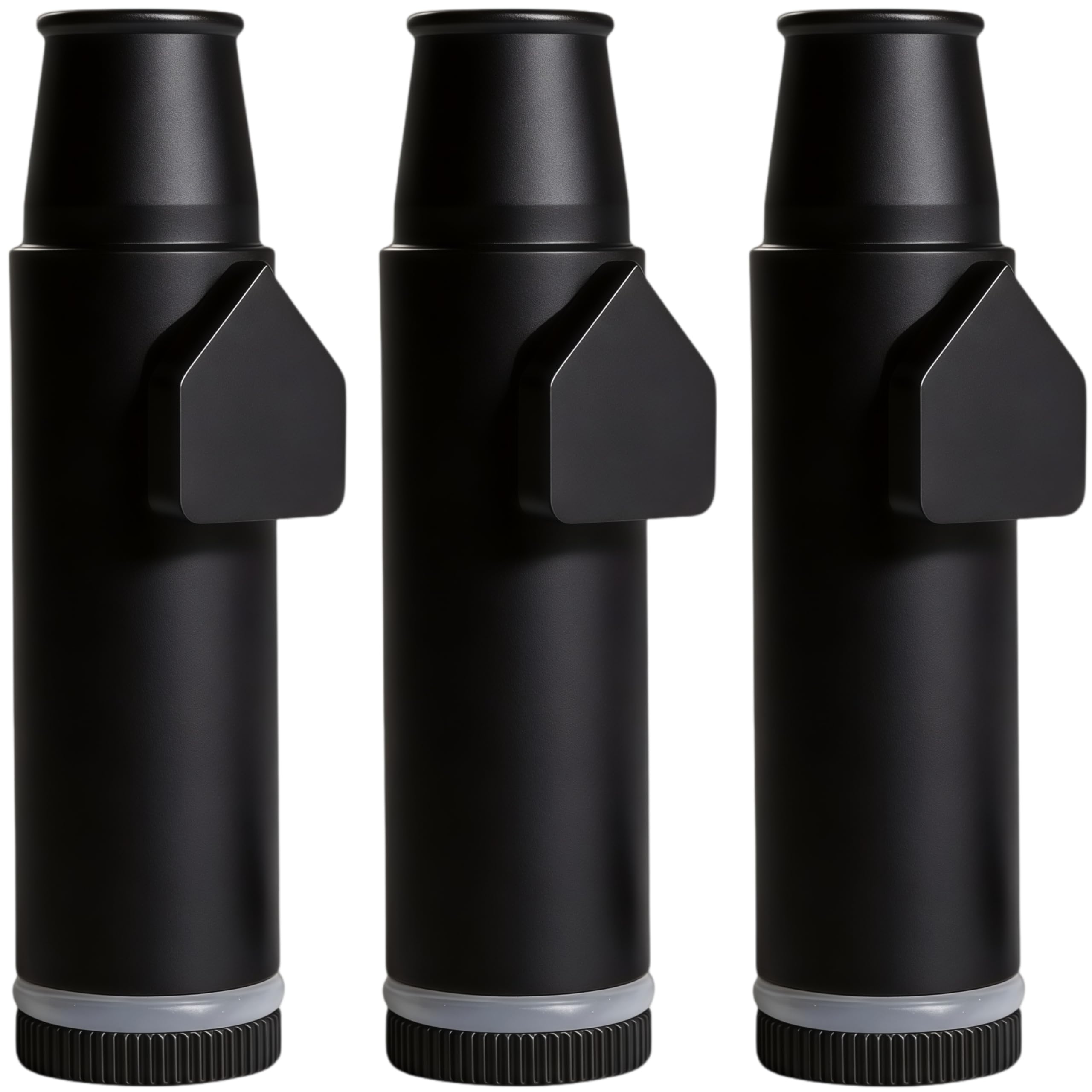 OMO Metal Ieak-proof Bottle (2nd Generation Upgrade Version) (Black）Portable Pepper Shaker (3 pack)