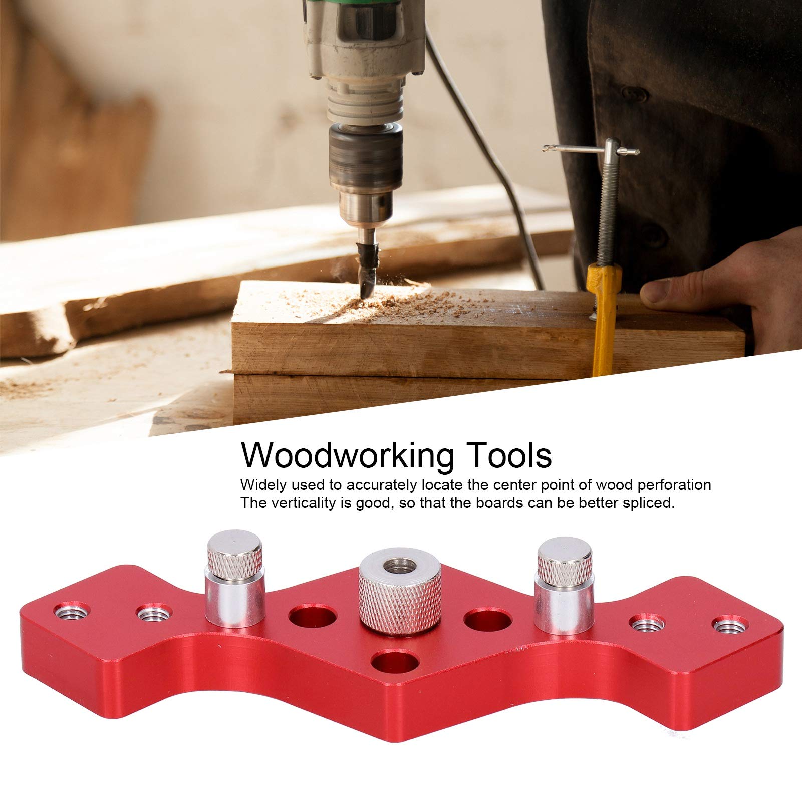 Guida Per Fori Autocentrante Per Legno | Localizzatore Di Perforazione Con Boccole Metalliche | Per Fori Da 6, 8, 10mm - Foto 10