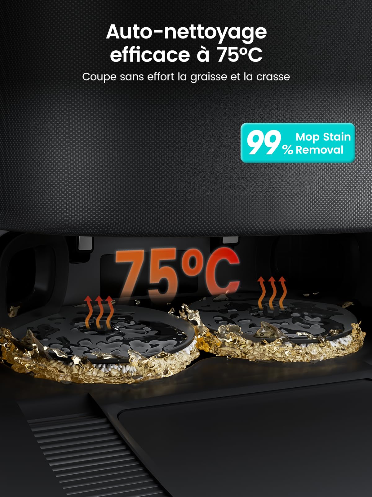 Lefant M3Ultra Robot Aspirateur Laveur, Station Auto-Nettoyage, Navigation Laser dToF 15m, Aspiration 23000Pa, Autonomie 220min, Lavage 75℃, Séchage Froid, Évitement d'obstacles PSD, WiFi 5G