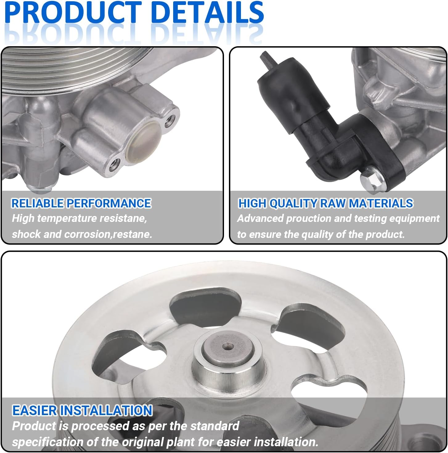 21-5495 Power Steering Pump Compatible with 2008 2009 2010 2011 2012 for Honda Accord 2.4L, 2008 2009 2010 2011 2012 Accord 2.4L, Power Steering Pump Replace OE Part PSP-HD-003 56100-R40-325