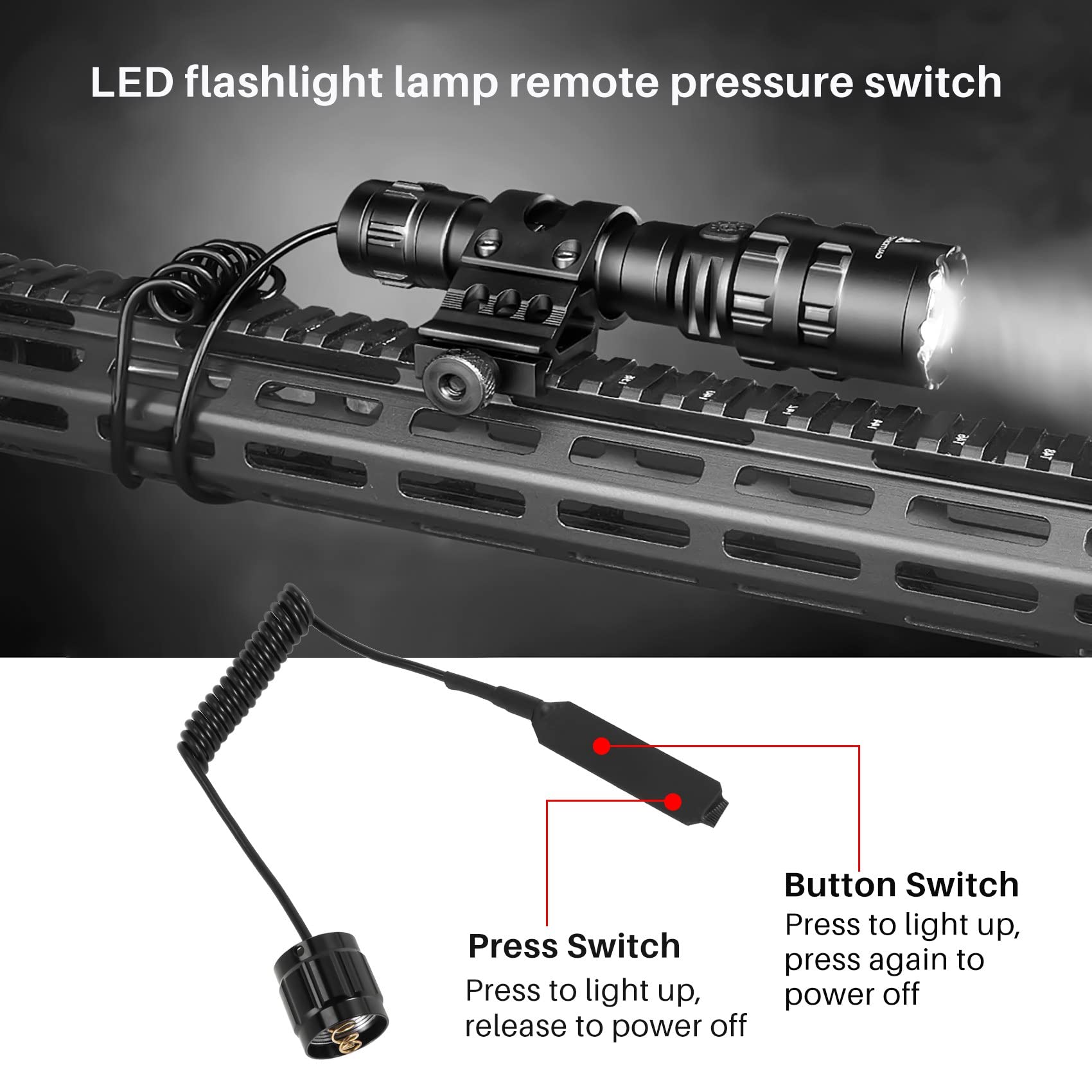 Interruttore per cavi a distanza per 501B LED Hnad, lampada Flashlight