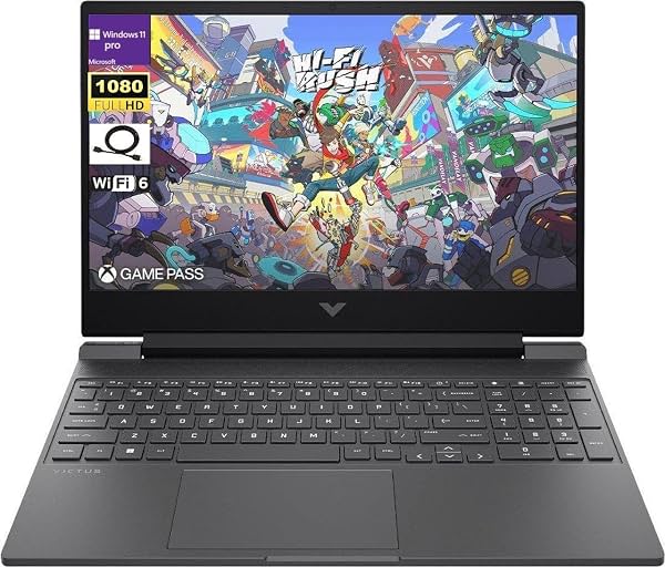 HP Victus 144Hz 15.6" FHD Laptop Gamer, Procesador AMD Ryzen 5 7535HS, Radeon RX 6550M (Supera a Nvidia GeForce RTX 3050), 8GB RAM 512GB SSD, Teclado Retroiluminado, Windows 11 Pro, Plata Mica
