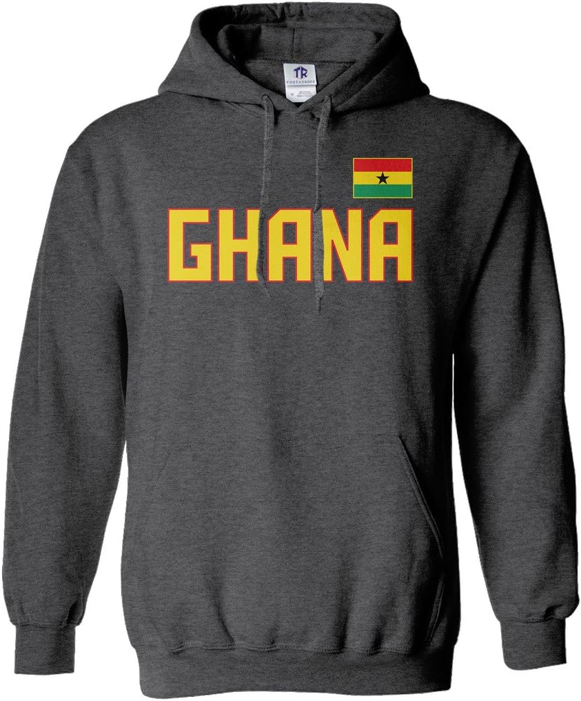 Threadrock Men's Ghana National Pride Hoodie Sweatshirt