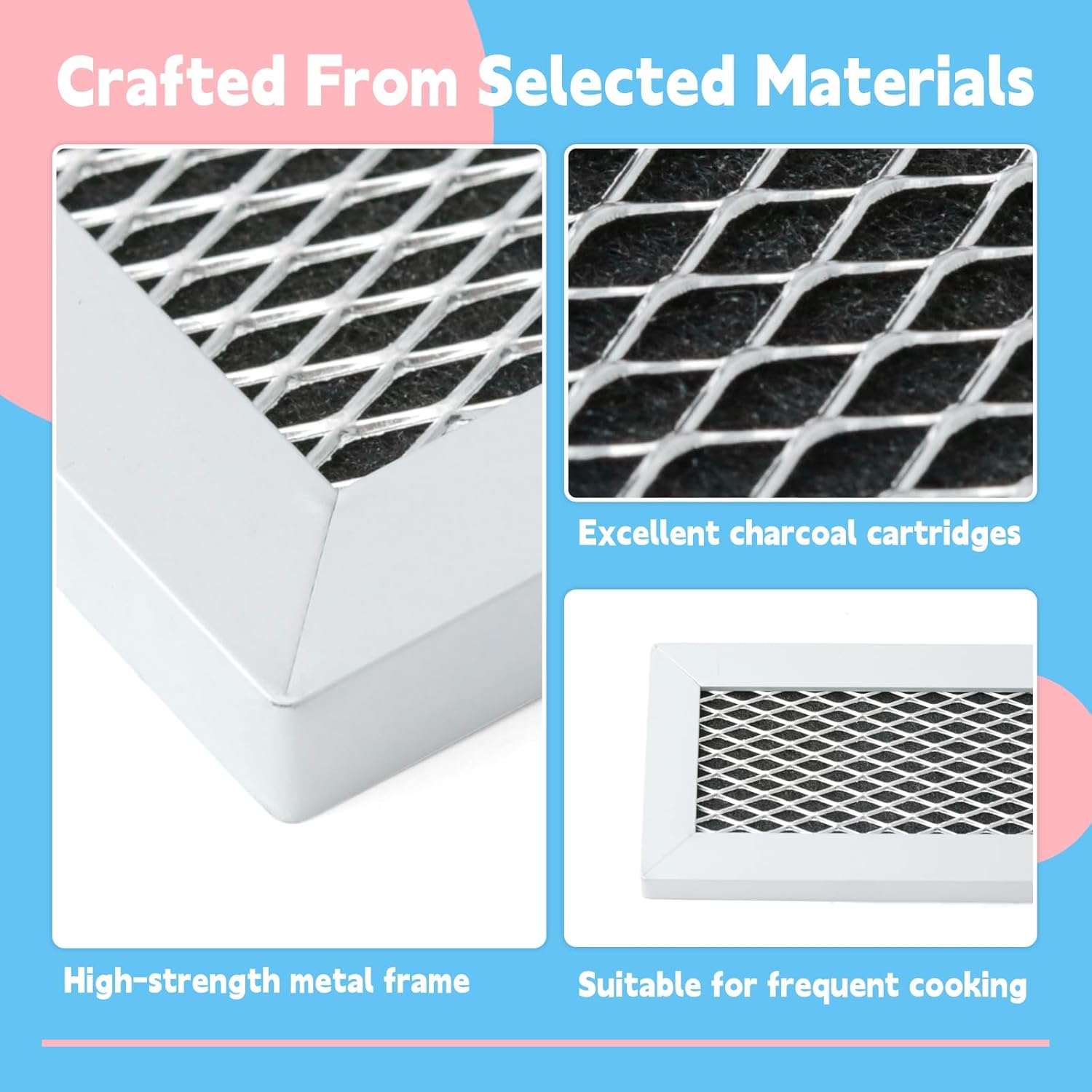 2Pcs Microwave Filters Compatible with Frigidaire FGMV17WNVFA FMV152KSA FMV152KBA FMV152KMA FMV152KQA FMV152KWA FMV157GBA Microwave Oven Charcoal Filter Replacement Part