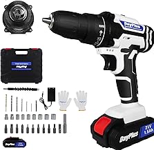 21 V Cordless Screwdriver Set, Cordless Drill with Batteries 1.5 Ah and Charger, 25 + 1 Torque Levels, 45 Nm Max Impact Drill, 2-Speed & LED, 26 Pieces Accessory Set for Home and Garden DIY Project