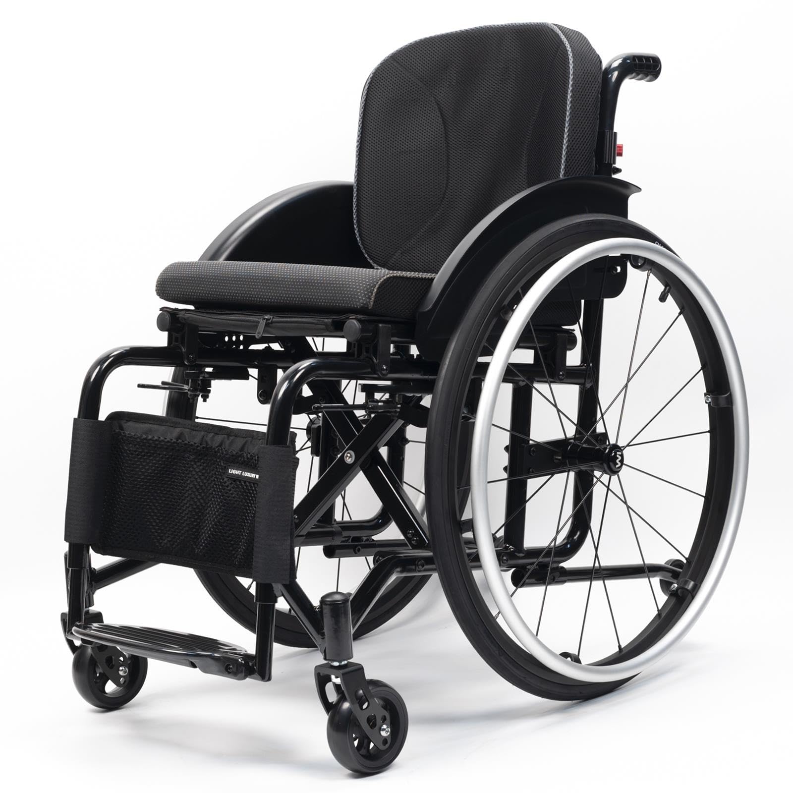 Silla de ruedas deportiva ligera todo terreno, silla de ruedas plegable