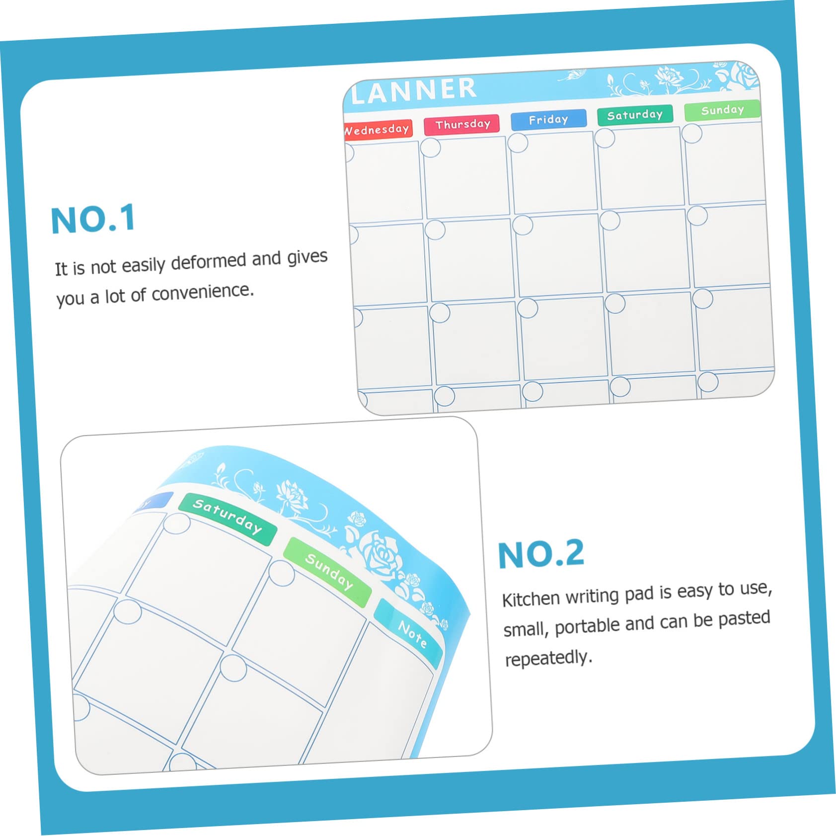 NUOBESTY 5stücke Magnetischer Kühlschrankplaner Mit Abwischbarem Whiteboard Magnetisches Planungsboard Für Monatliche Und Wöchentliche Organisation Für Küche Und Büro Mit Praktischen