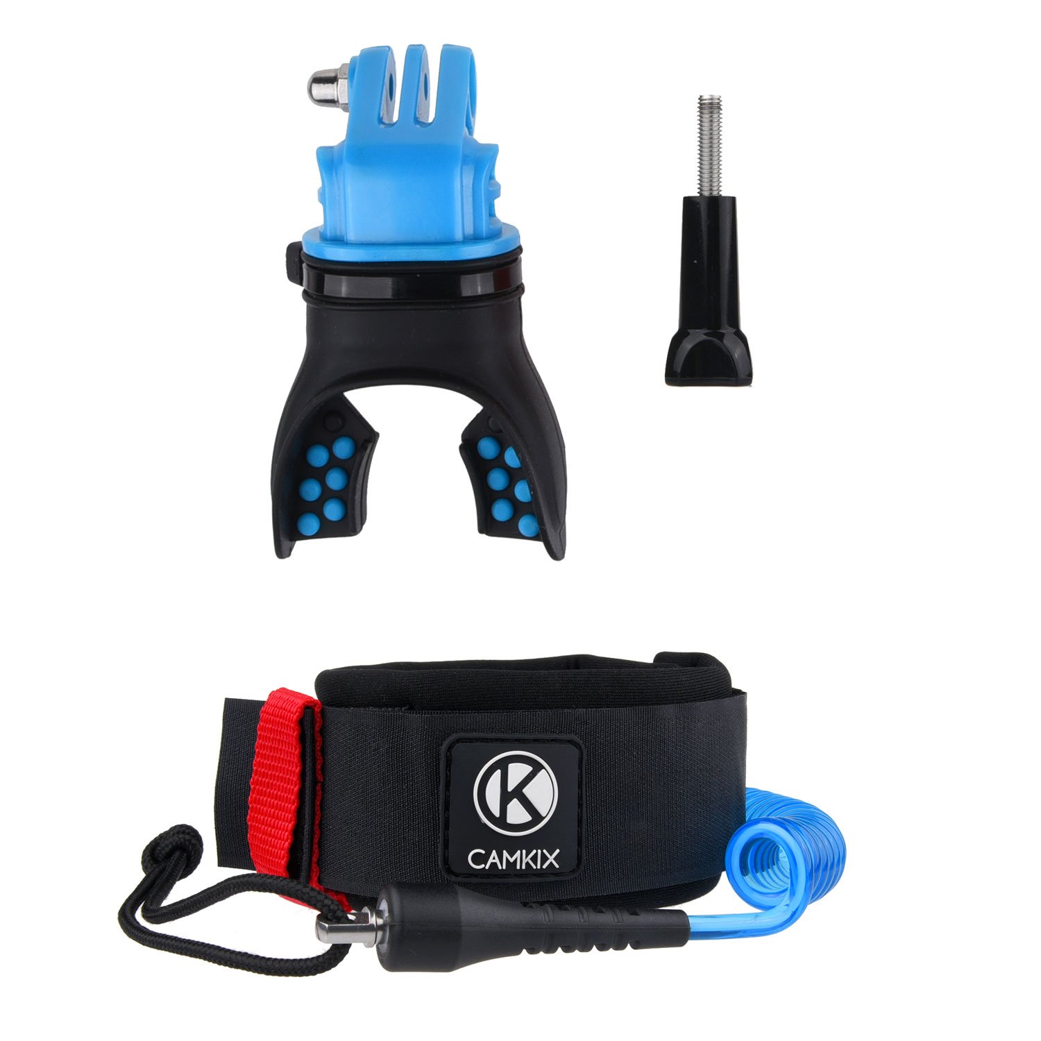 Camkix Surf - Punta de Boca y Correa de Brazo Compatible con Todas Las cámaras GoPro Hero y Otras cámaras con Soporte Compatible - Manos Libres para Deportes de acción acuática