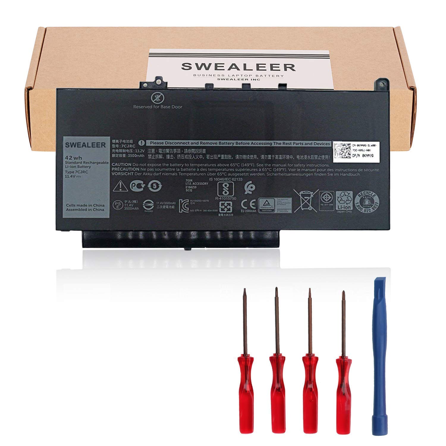 SWEALEER 7CJRC Laptop Battery Compatible with Dell Latitude 7470 7270 E7470 E7270 Series Notebook KN