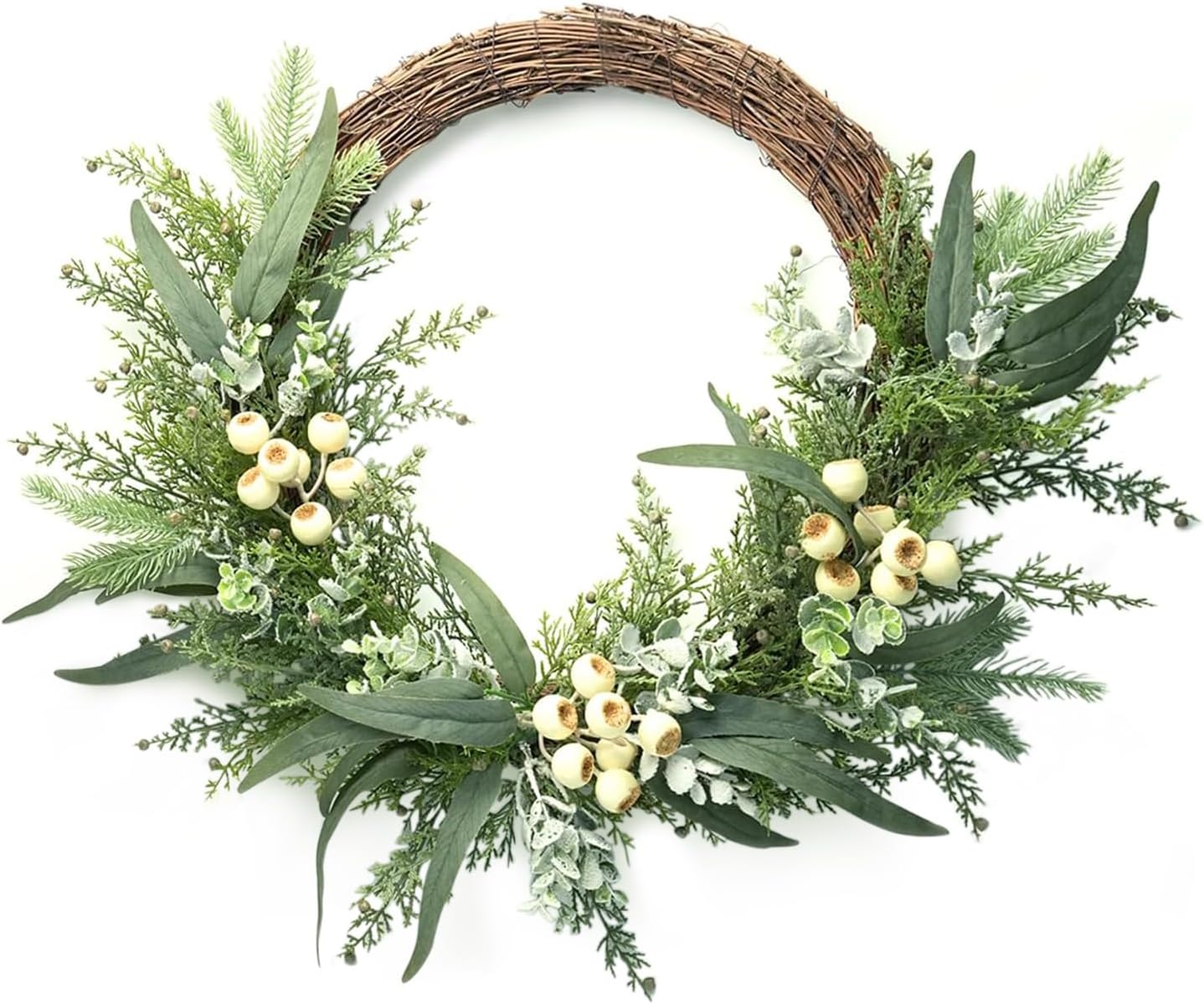 Softflame Artificial Eucalyptus Wreath 24 Inch for Front