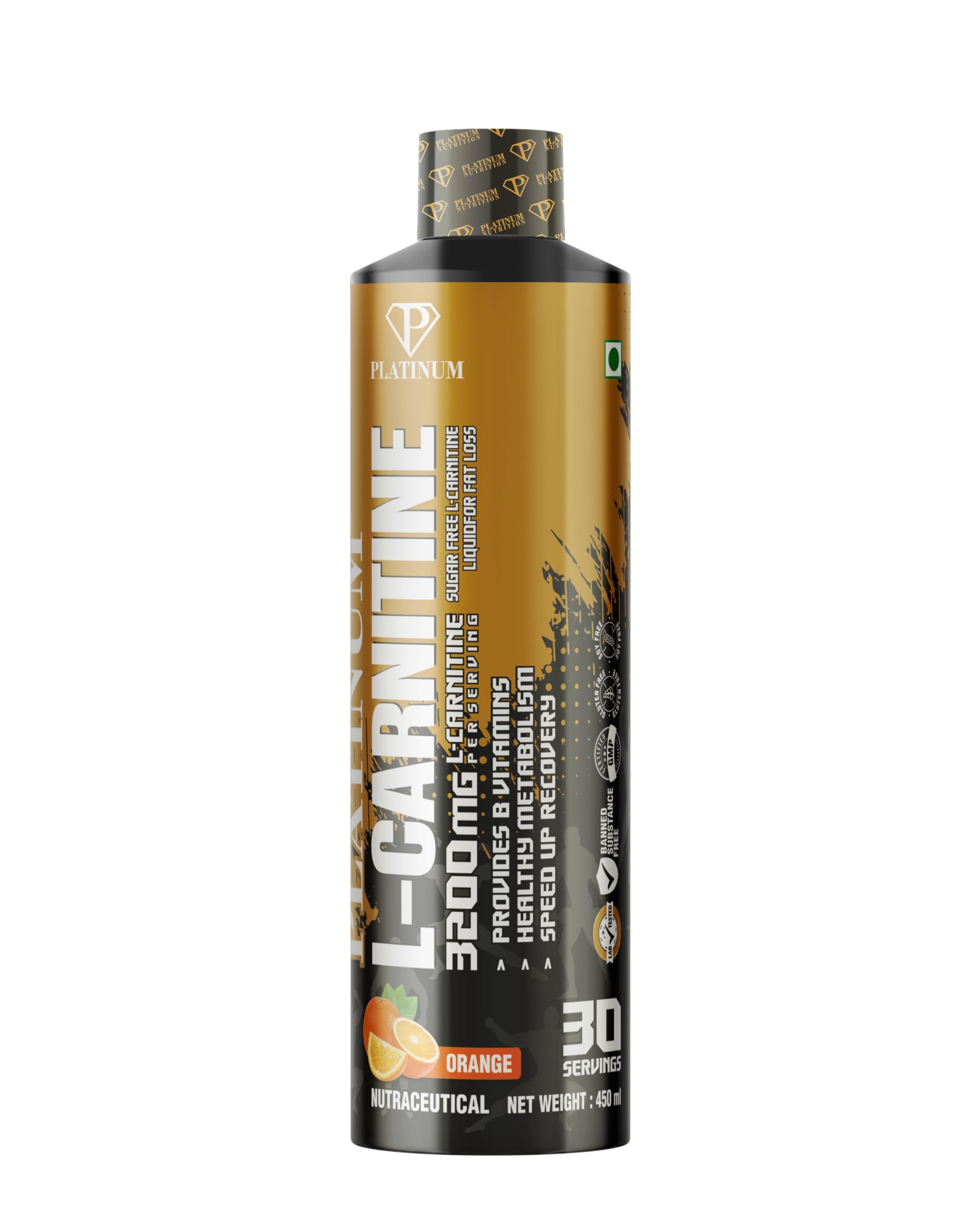 Platinum Nutrition L Carnitine With Vitamin B12 B5 Sugar Free