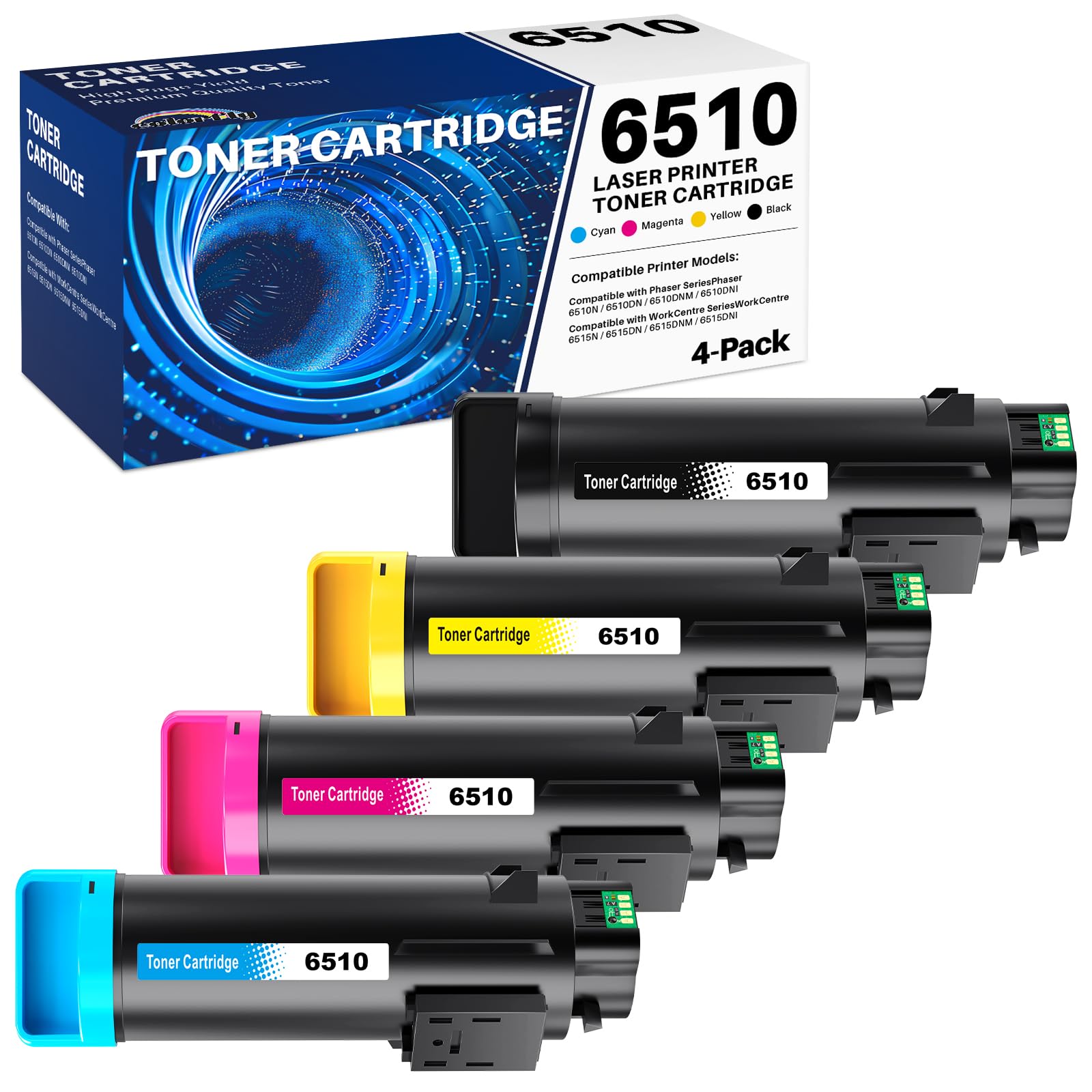 colorfly Tóner 6510 6515 Compatible con Xerox Phaser 6510XL 6515XL 6510N