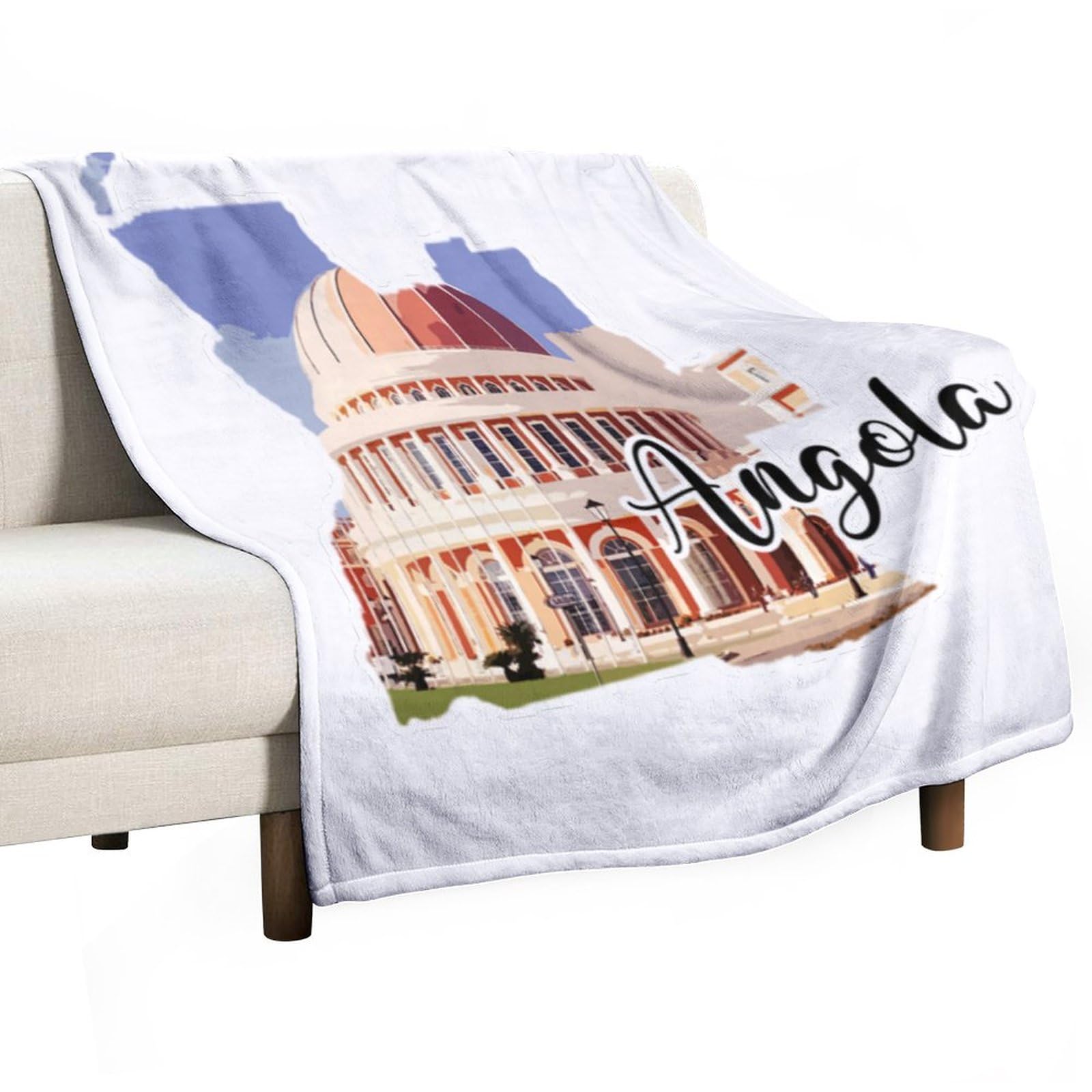 Couverture d'Angola chaude contre le froid pour canapé et voyage 152x203cm