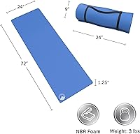 Vista 5 de Foam Sleeping Pad for Camping - 1.25-Inch-Thick Waterproof Sleep Pad with Carry Straps for Cots, Tents, or Sleepovers by Wakeman Outdoors (Black)