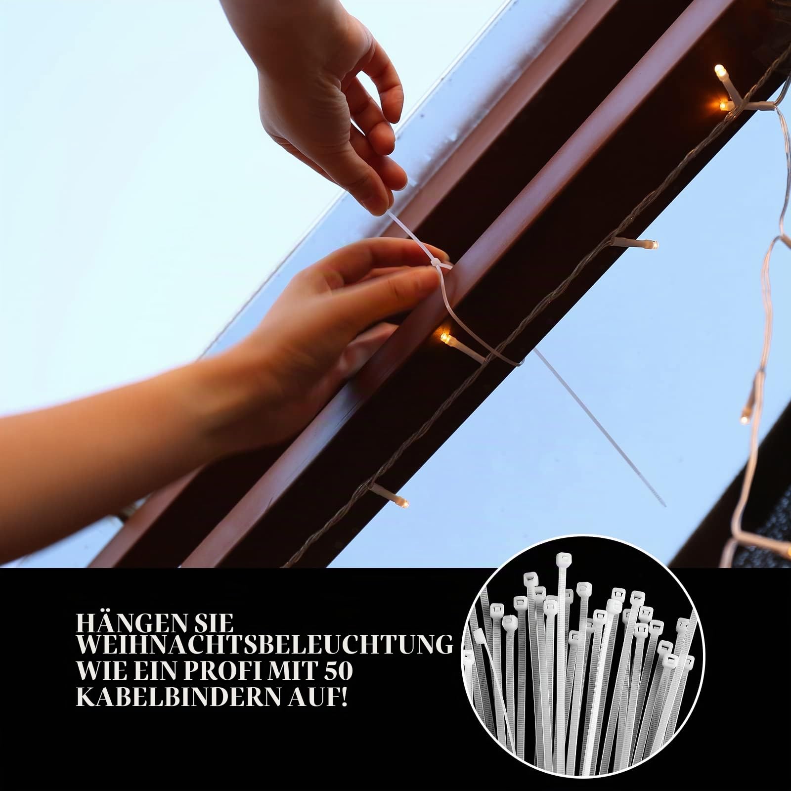 400 LED Eisregen Lichterkette Außen, 10M Erweiterbare Lichterkette Vorhang Fenster mit Timer Innen Strombetrieben 8 Modi IP44 Warmweiß Eiszapfen Lichtervorhang aussen für Traufe Garten Balkon
