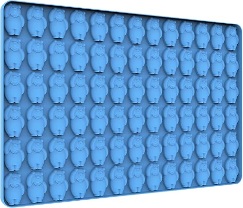 Moldes de silicona con raspador, perfectos para hacer osos de gomita, chocolates, dulces y cubitos de hielo