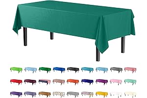 Exquisite Teal Plastic Tablecloth for Rectangle Tables