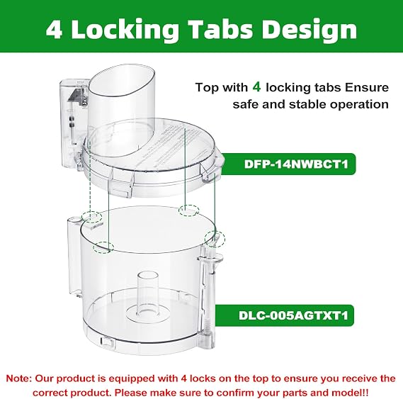 DLC-005AGTXT1 Bowl Set, suitable for model DFP-14(without Food Pushers)