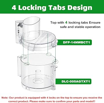 DLC-005AGTXT1 Bowl Set, suitable for model DFP-14(without Food Pushers)