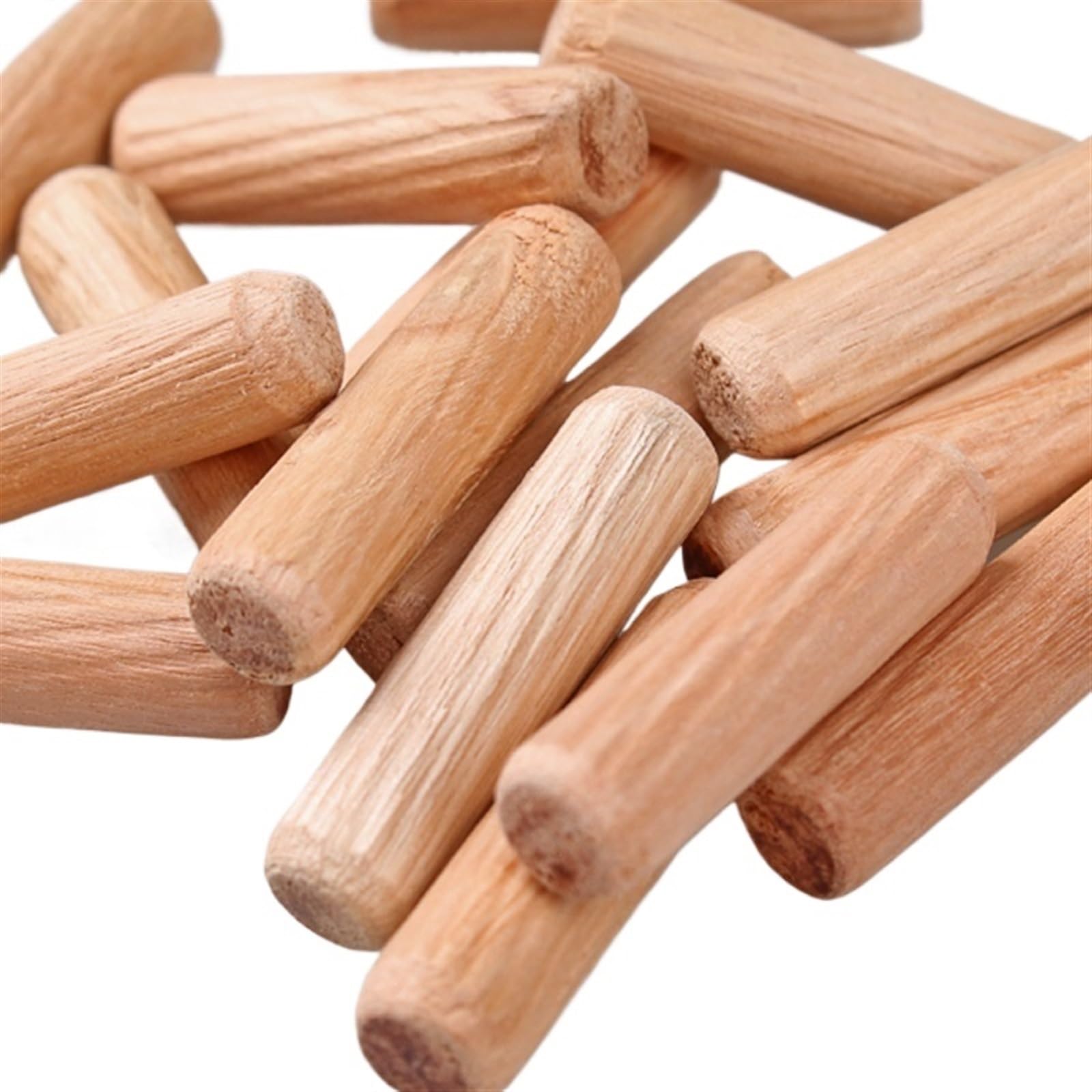 Holzdübel Schrank Schublade Runde geriffelte Holz Handwerk Pins Stangen Set Möbel Fitting50pcs M12(M12 (50PCS)40mm)