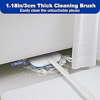 Vista 5 de MOSEN Scrub Brush for Shower,4-in-1 Cleaning Brushes with 4 Different Function Cleaning Heads Brush for Shower Cleaning Bathroom Kitchen Car Tub Tile