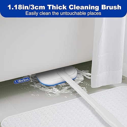 Miniatura 5 de MOSEN Cepillo de limpieza 4 en 1 para ducha, cepillos de limpieza 4 en 1 con 4 cabezales de limpieza de diferentes funciones, cepillo para limpieza