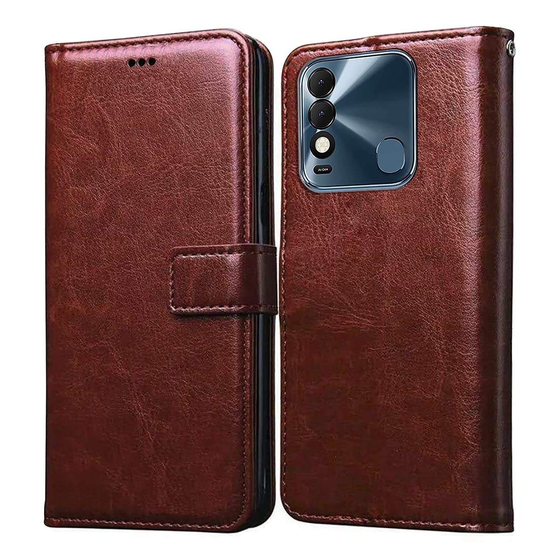 Amazon Brand- Solimo Flip for Tecno Spark 8 (Leather_Brown) (B09WX7G8QT) Amazon Price History, Amazon Price Tracker