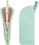 Lexeeco Hair Tools Travel Bag Heat Resistant Mat Hot Hair Tool Organizer Case Portable Hot Iron Holder Cover Pouch for Hair Straighteners, Curling Irons, Flat Irons and Hot Styling Tools (Sage Green)