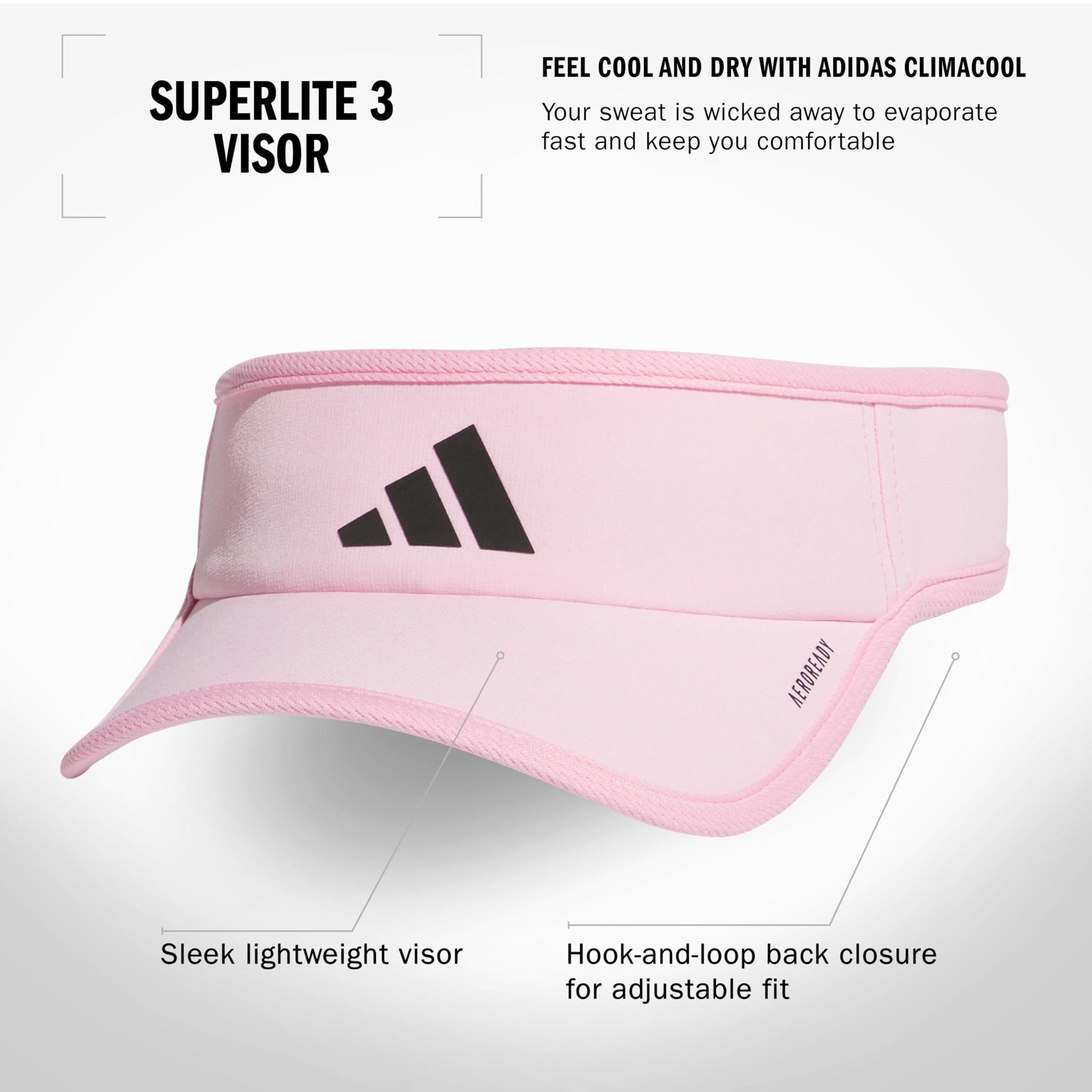 Adidas Visera Deportiva de Ajuste Ajustable Superlite - Visor Hombre