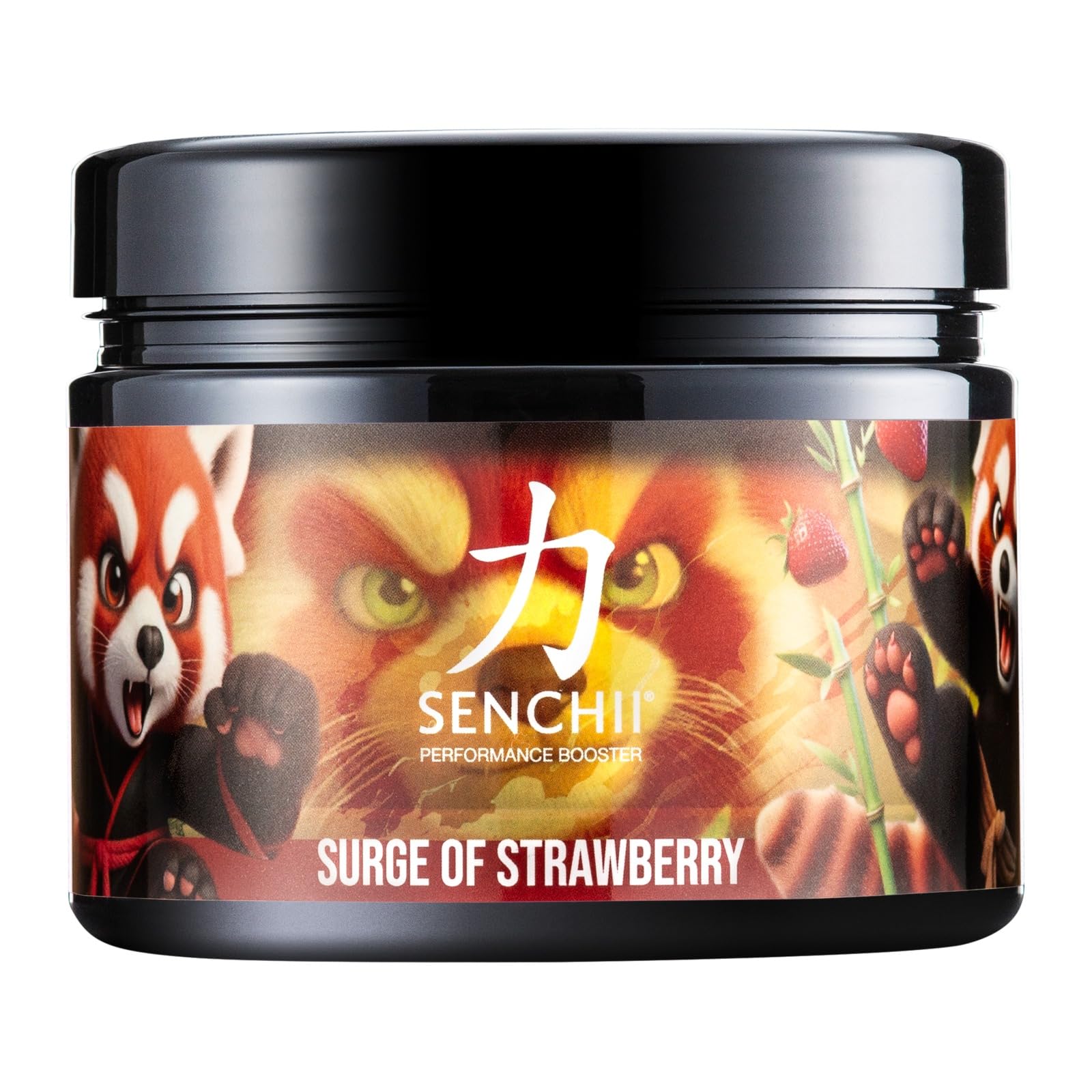 SENCHII Surge of Strawberry – Getränkepulver mit Erdbeergeschmack – 40 Portionen à 8 g – 200 mg Koffein pro Portion – vegan