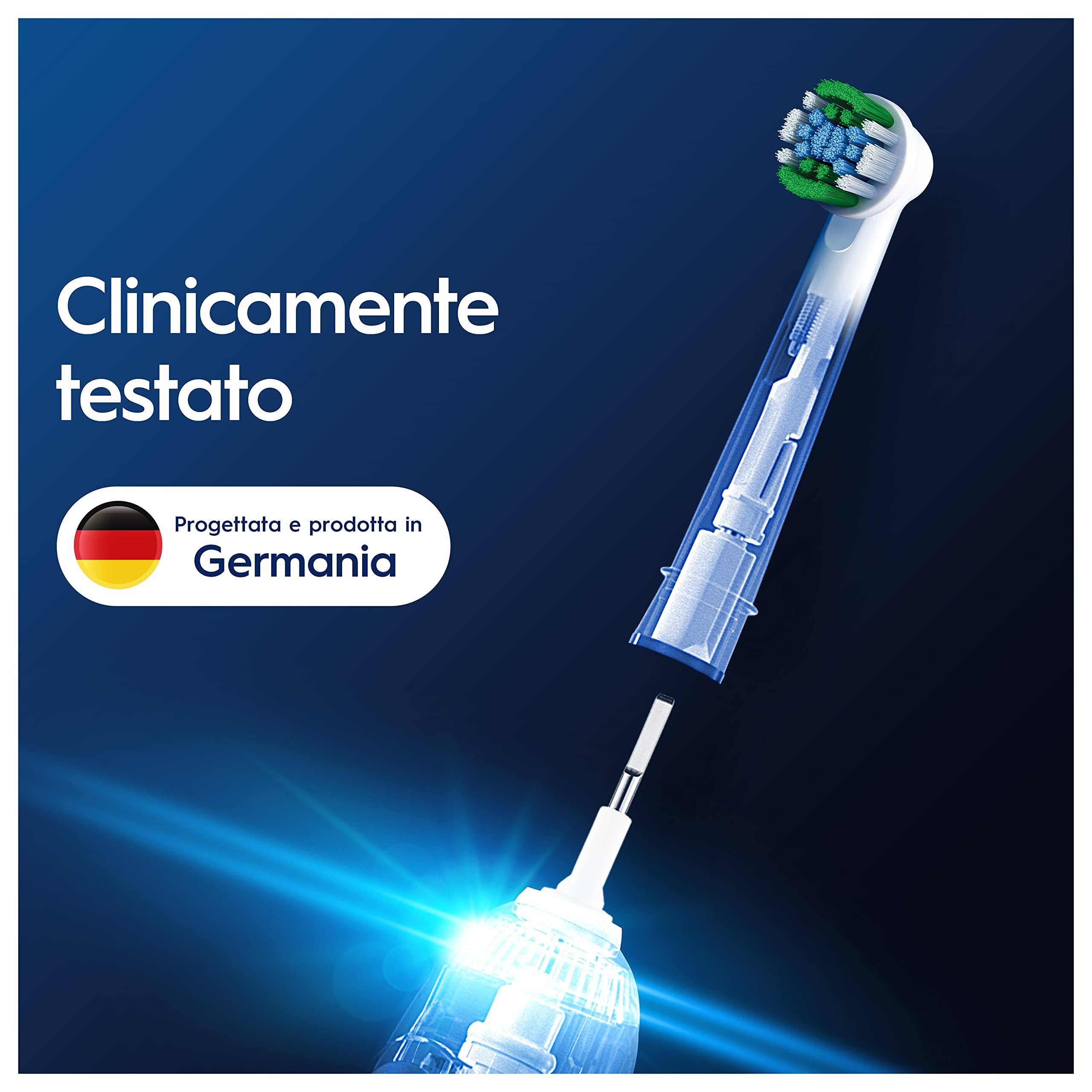 Oral-B Testine di Ricambio Pro Precision Clean, Bianche, 10 Ricambi - 10 Testine di Ricambio per Spazzolino Elettrico, Autentiche, Confezione Adatta alla Buca delle Lettere