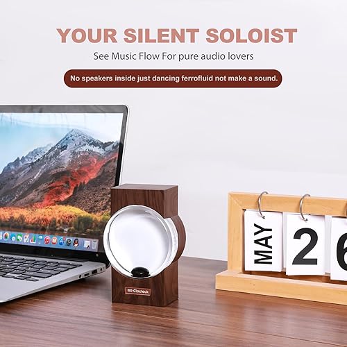 Miniatura 4 de Visualizador ferrofluido, ferrofluido bailando con ritmo, altavoz de música fluido magnético mate decoración de escritorio, un regalo retro amigos