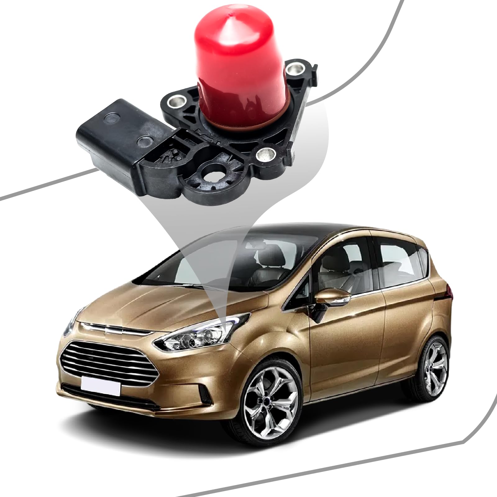 Capteur de position 3 broches pour Citroën C3 C4 Peugeot 207 208 1.4 HDi 1.6 HDi Ford B-Max C-Max Grand C-Max Fiesta1696537 9643365680 0375Q9 0375R0