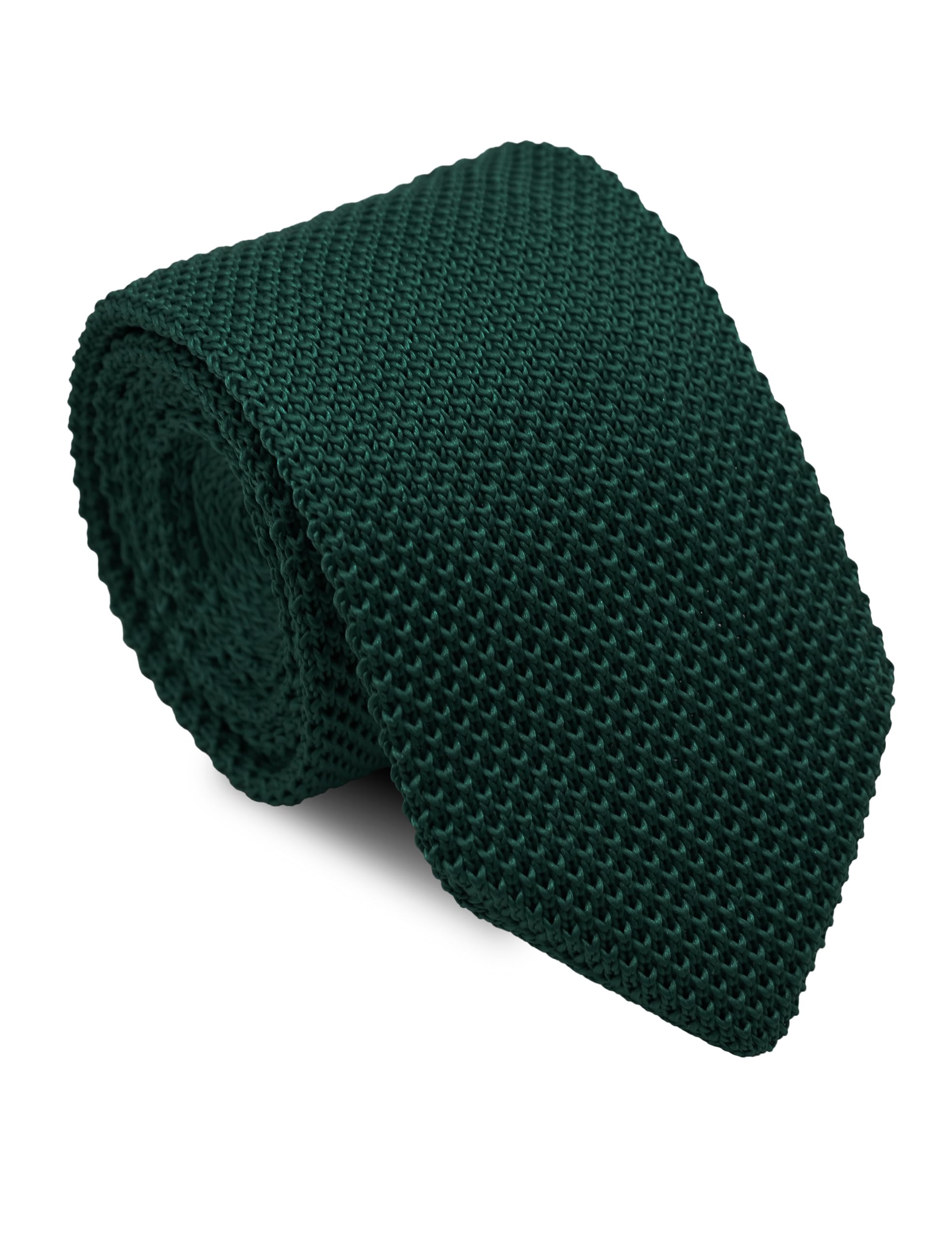 Luckyvestir Knit Ties for Men Solid Color Skinny Tie Knitted Necktie Formal Business Wedding Graduation Dinner