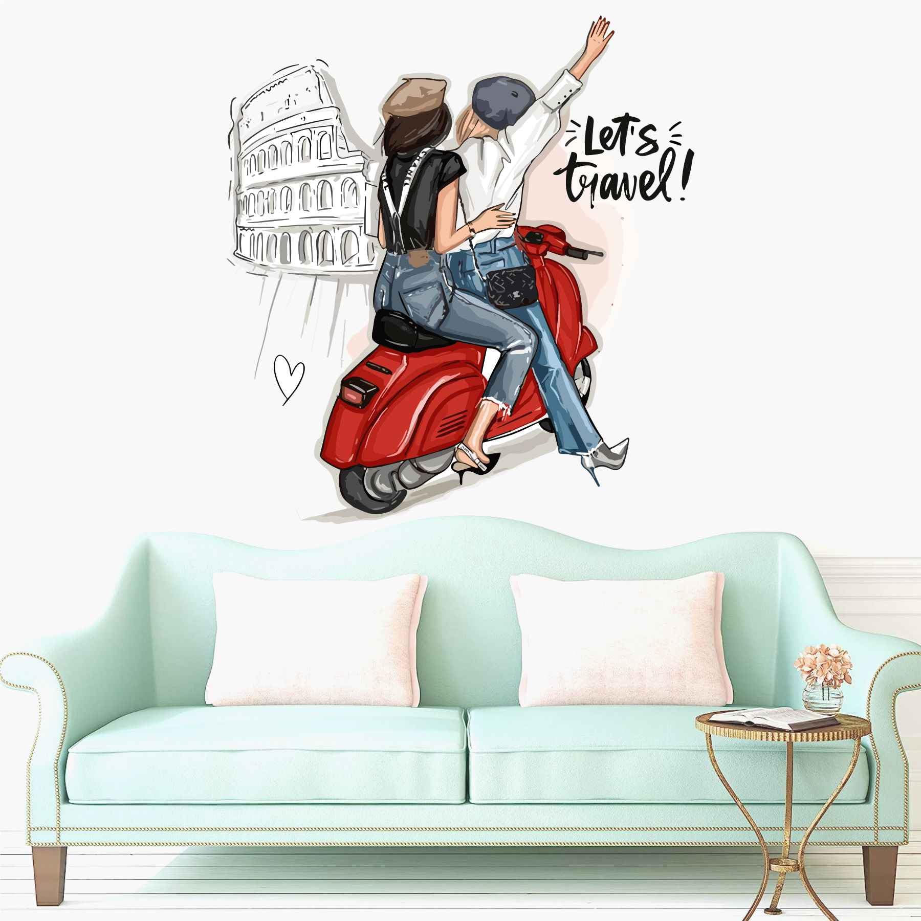 Wall Attraction Lets Travel Paris Wall Sticker & Mural Sticker for Wall Size - 58x60cm NBD53 (B0CNPWFT79) Amazon Price History, Amazon Price Tracker