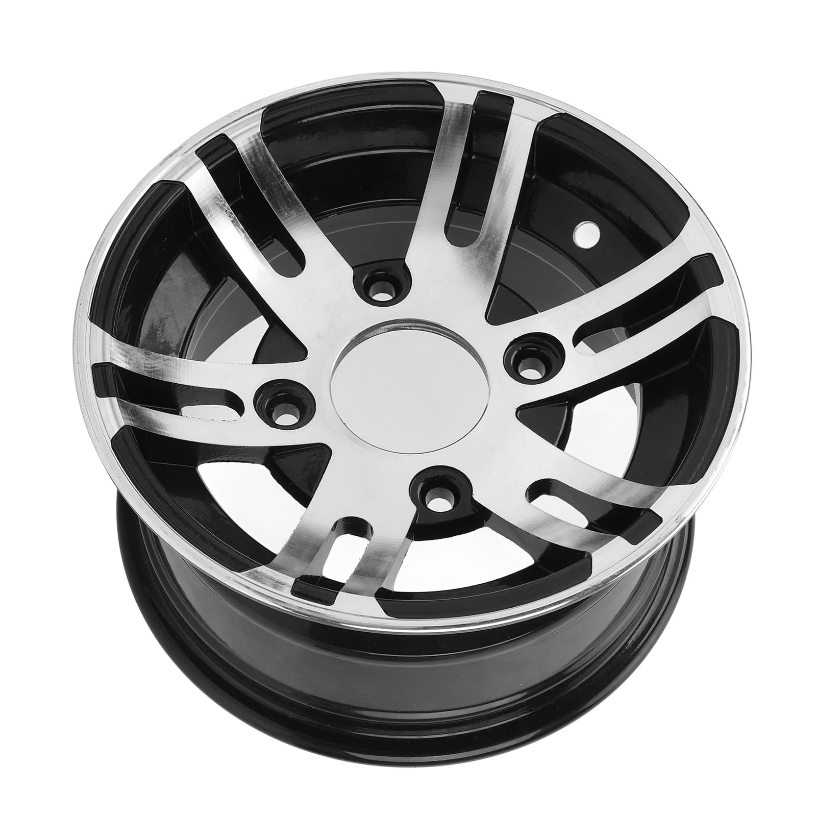 Qqmora Cerchione ATV 10 Pollici Cerchio Universale in Lega di Alluminio Ad Alta Resistenza per Carrello Go Kart Accessori per Fuoristrada Leggeri e Durevoli (Ruota Anteriore)