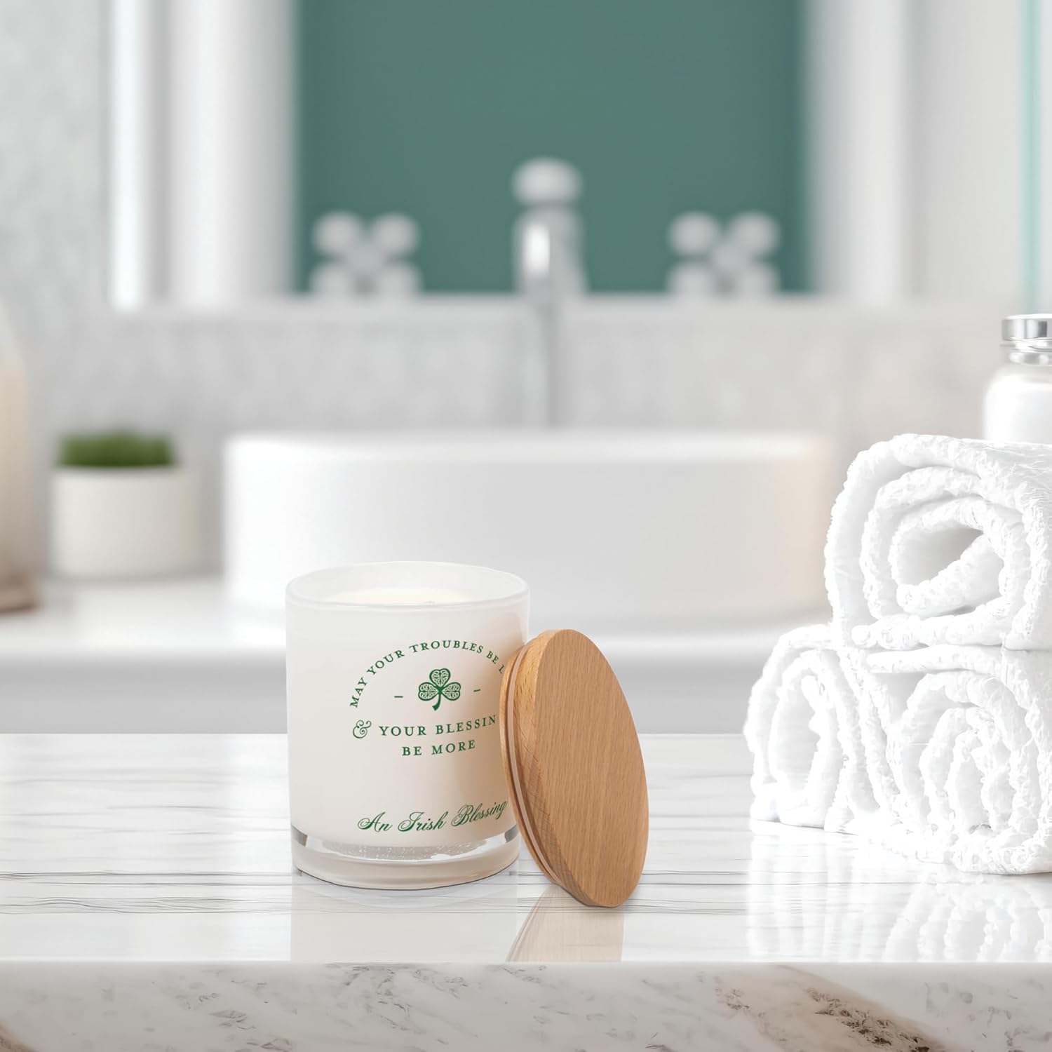 Elanze Designs May Your Troubles Be Less and Your Blessings Be More an Irish Blessing 11.5 Ounce Pure Soy Wax Jar Candle, Vintage Moss Scent