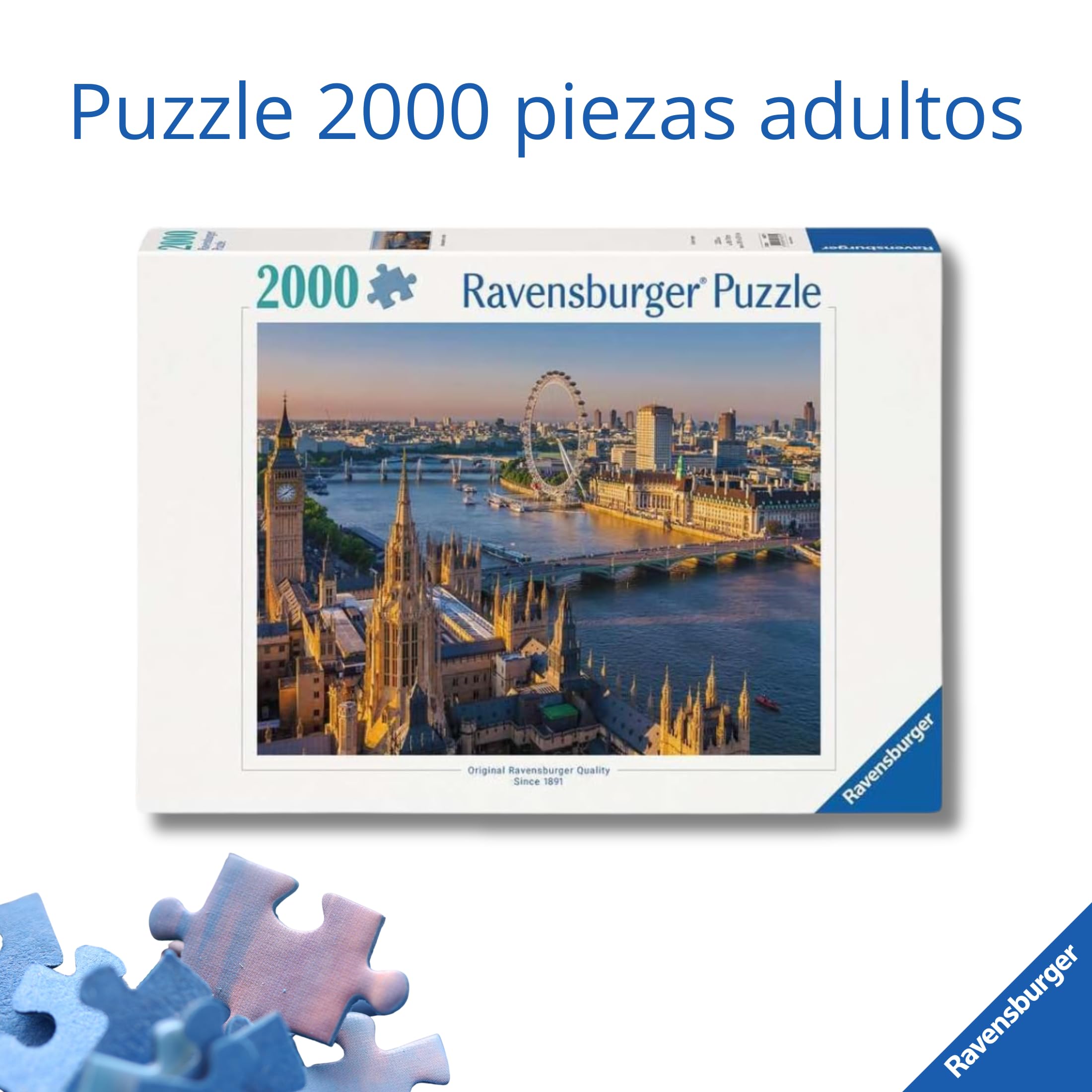 Ravensburger - Puzzle: Atmósfera Londinense, 2000 piezas, Puzzles para Adultos, Rompecabezas para Adultos, Regalos Adultos y Niños, 98x75cm