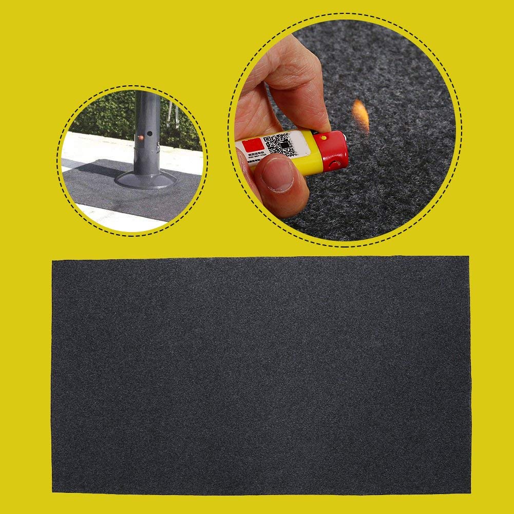 GOTOTOP BBQ Floor Protective Mat Fireproof Heat Gas Grill Splatter Mat Backyard Floor Protective Rug Outdoor Deck Patio Gas Grill Mat,48.81 x 29.53inch