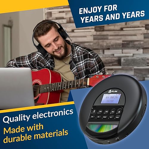 Miniatura 6 de KLIM Nomad con auricular - Nueva versión - Reproductor de CD portátil Walkman con batería de larga duración - Radio FM - Compatible con reproductor