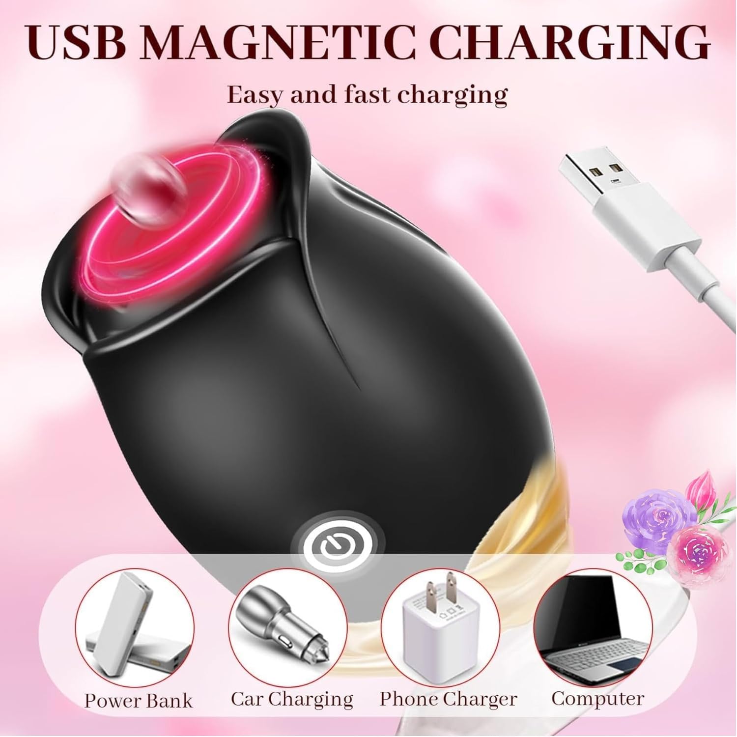 2025 Rose Vibratoer Stimulant Licking Sucking Silent Multi Frequency Stick Women's Gift F0912