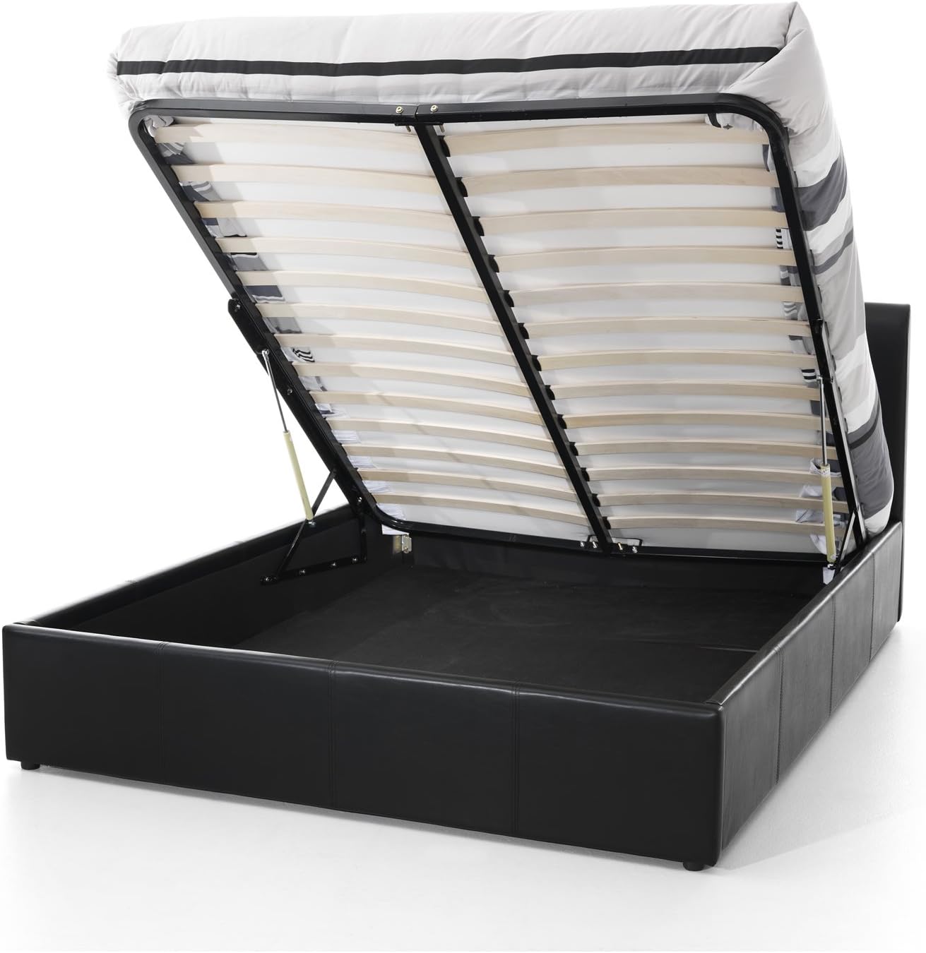 Serene Tuscany Leather Ottoman Bed and Memory Master 1000 Memory Foam