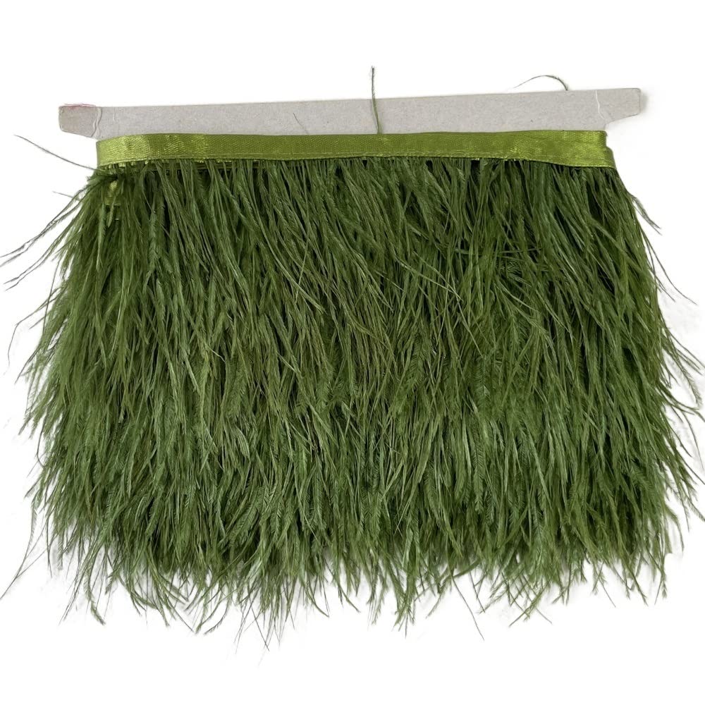 Ruban de plumes d'autruche 5m pour décoration et fabrication bijoux