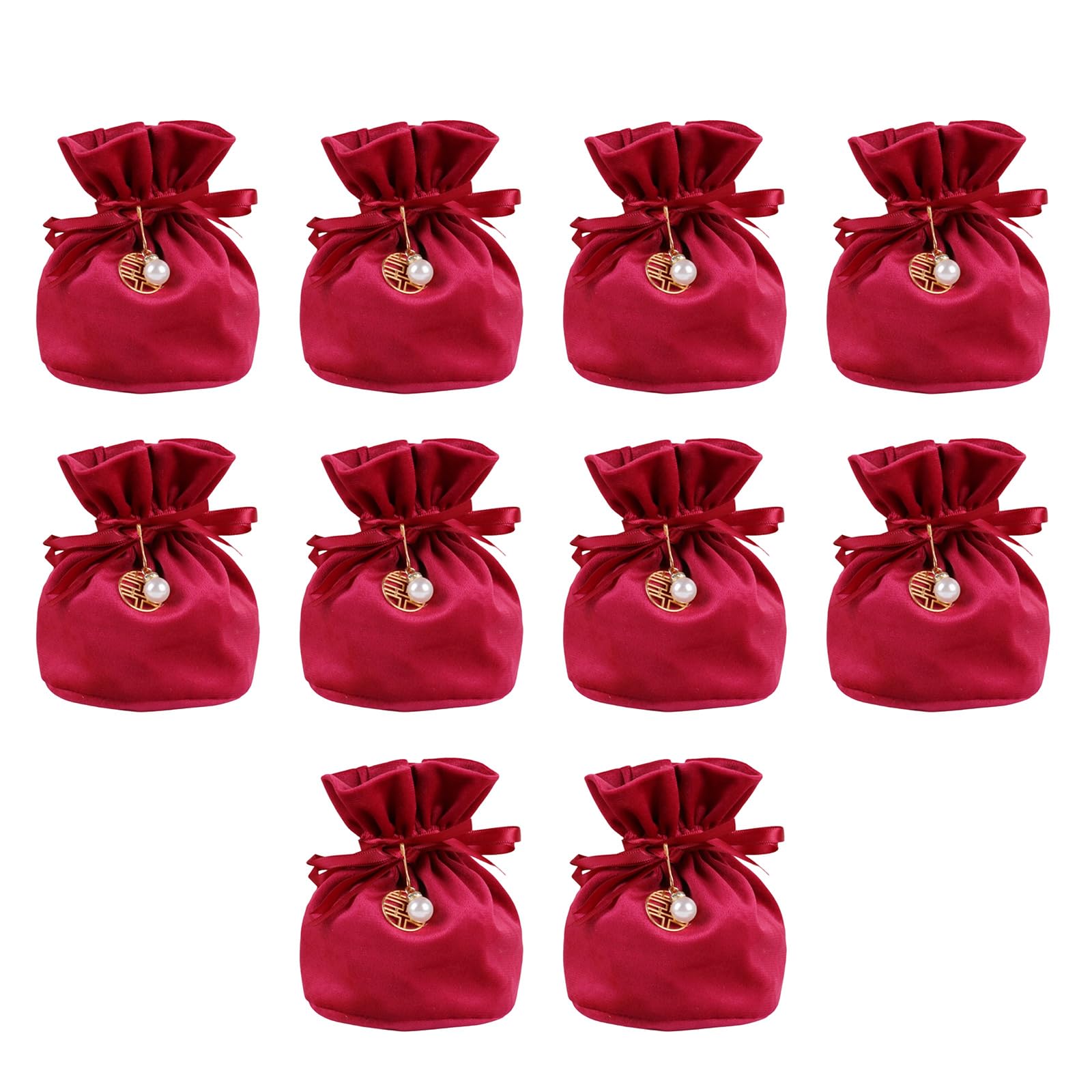 Yhplxyuus 10Pcs Velvety Cloth Drawstring Bag Wedding Gift Wrapping Pouches Birthday Party Treat Bag for Candy Chocolate Jewelry Luxury Velvety Gift Pouches