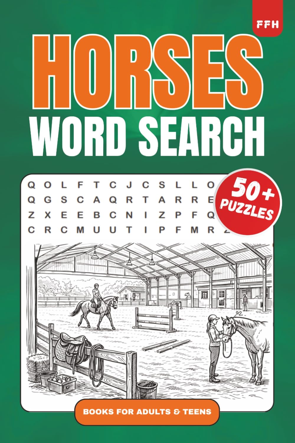 Horse word search puzzle book: Word Search Puzzle Book with a horse theme | Horses, Pony's, stable's | 6x9 inches 110 pages | 50+ Puzzles | Solutions included