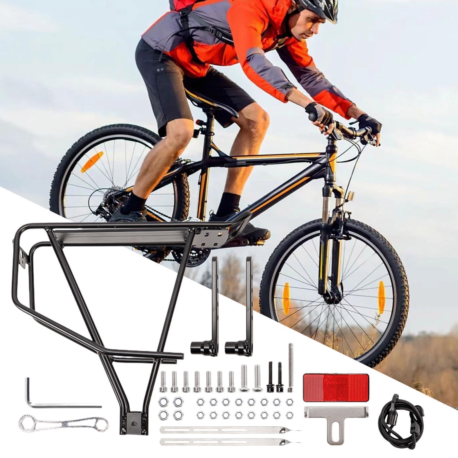 Fahrrad-Rückenträger, Fahrrad-Hinterradträger, Fahrrad-Hinterradträger Aus alluminio – Fahrrad-Gepäckträger, Fahrradzubehör Für Gepäck, Fracht, Kleidung