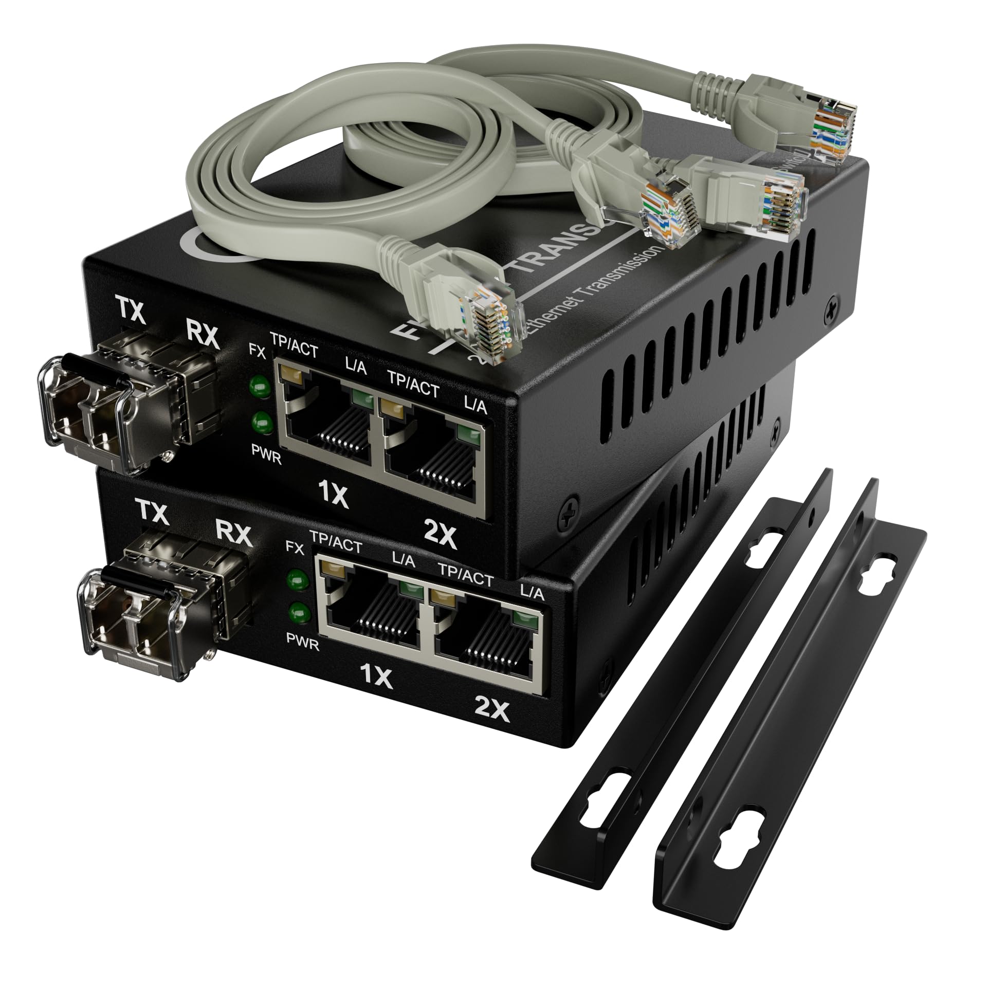 Coppia di convertitori multimediali in fibra Gigabit Ethernet RJ45 MM LC 850nm SFP 10/100/1000Base-Tx 1000Base-SX