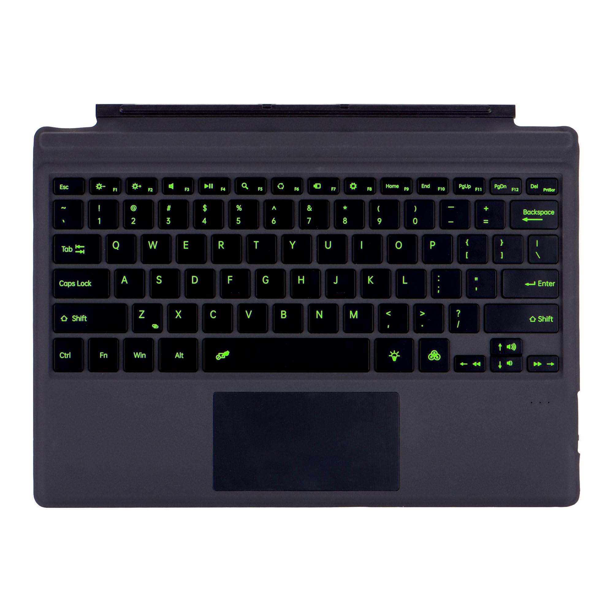 Zoof Type Cover for Microsoft Surface Pro 7+ / Pro 7/6 / 5/4 / 3, 12.3 inch, Ultra-Slim Wireless Tablet Keyboard with Multi Touchpad Bluetooth (Black)