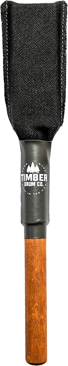 Timber Drum Co. Cajon Mallet to Save Your Hand MADE IN U.S.A. Slap Sound Percussion Stick For Congas, Bongos, Djembe Solid Birch Handle, Weighted Canvas (SINGLE)