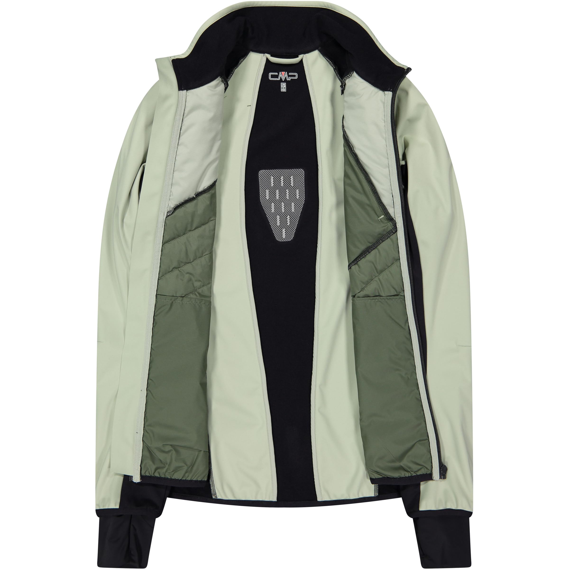 CMP WOMAN JACKET WITH DETACHABLE SLEEVES PISTACCHIO | wandelbar zur Weste, hybrid jacke, outdoorjacke, wetterfeste jacke, atmungsaktive regenjacke, funktionale sportjacke